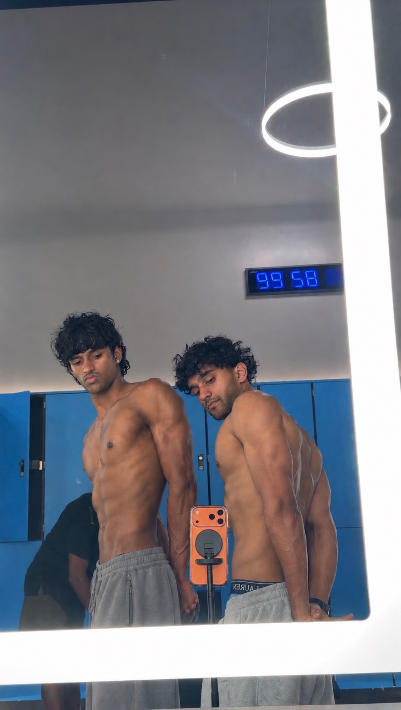 Varun Sureshkumar posing after a bodybuilding workout